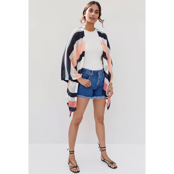 Anthropologie Striped Crochet Kimono NWT - Picture 4 of 6